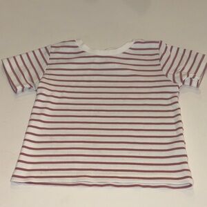 Colored Organics Red and White Striped Tee